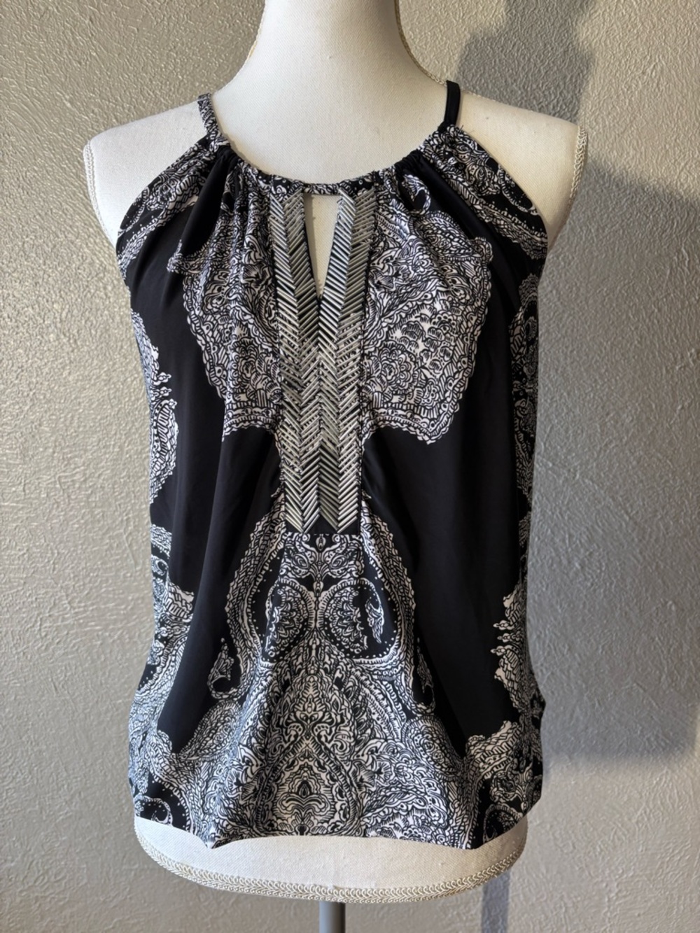 Inc Concepts Y2K Small Paisley Halter Tank Top Whimsygoth